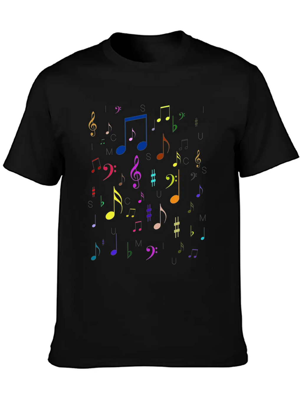 Music Notes Treble Bass Minim Quaver Breve Concert Relaxed Everyday Tee – Lightweight And Durable Cotton