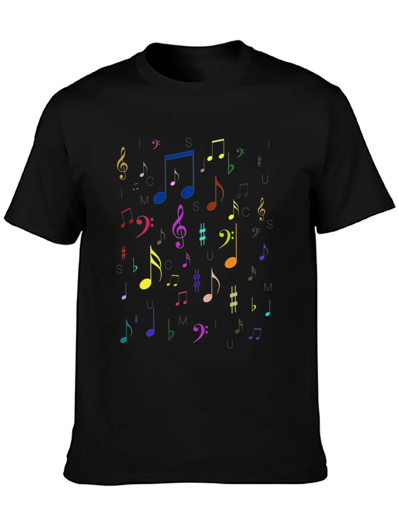 Music Notes Treble Bass Minim Quaver Breve Concert Relaxed Everyday Tee – Lightweight And Durable Cotton