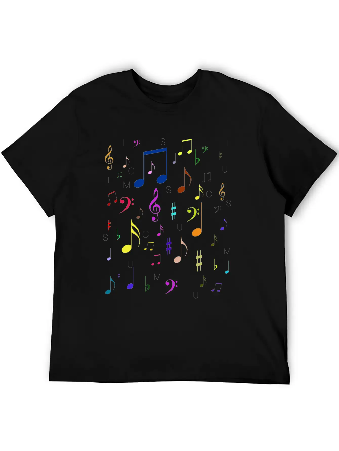 Music Notes Treble Bass Minim Quaver Breve Concert Relaxed Everyday Tee – Lightweight And Durable Cotton
