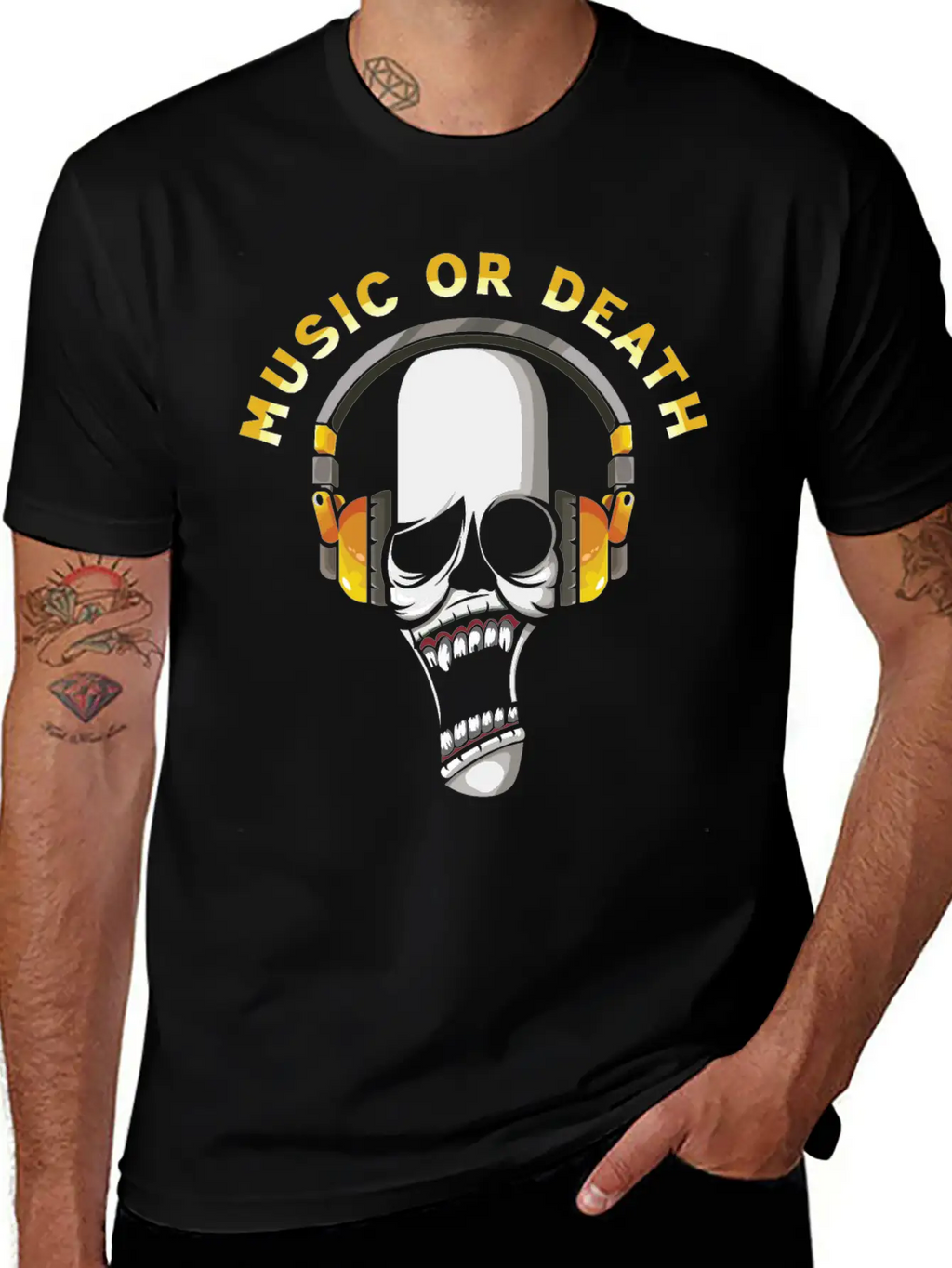 Music Or Death Breathable Soft Cotton T-Shirt – Timeless Casual Look