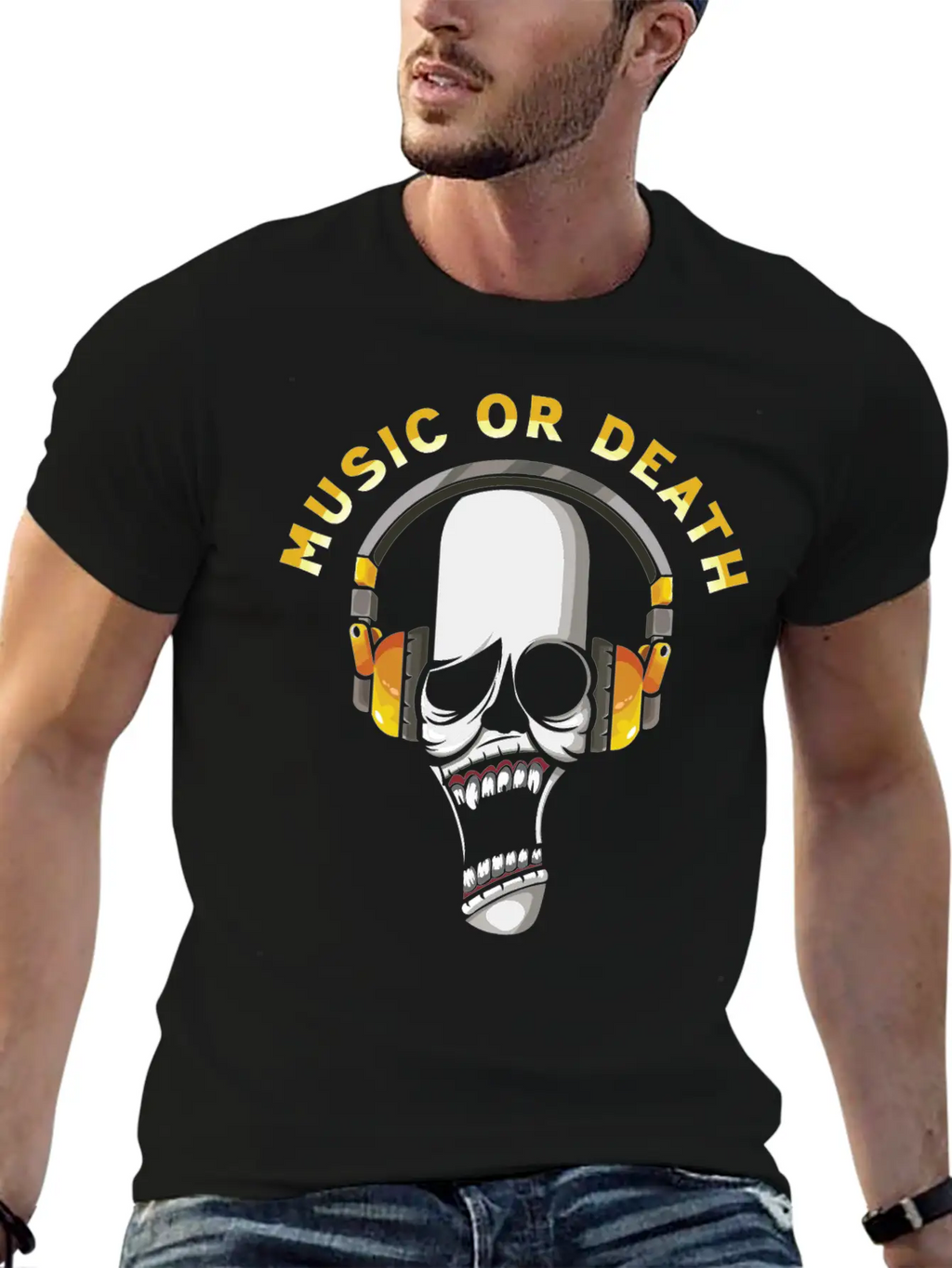 Music Or Death Breathable Soft Cotton T-Shirt – Timeless Casual Look