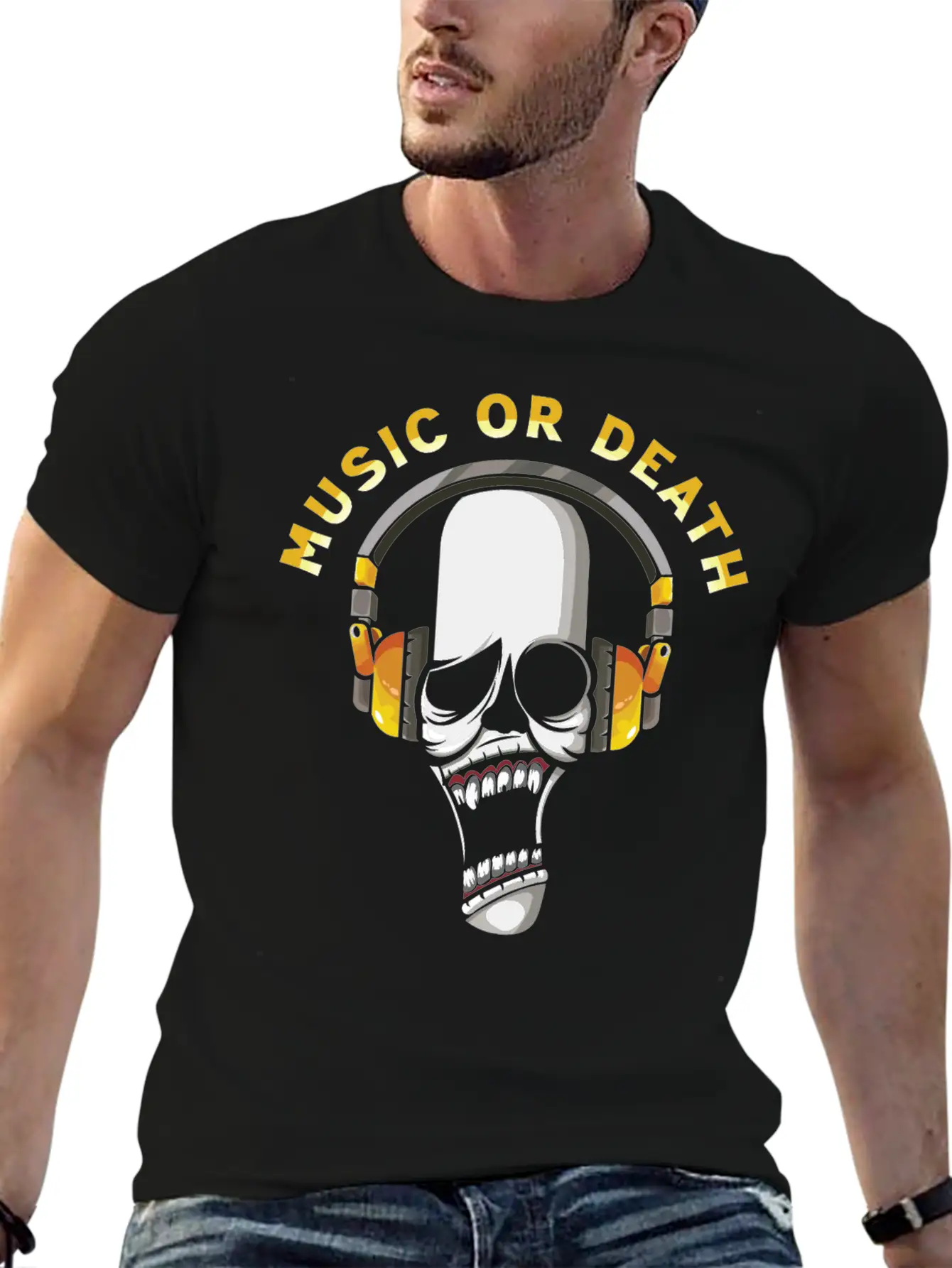 Music Or Death Breathable Soft Cotton T-Shirt – Timeless Casual Look