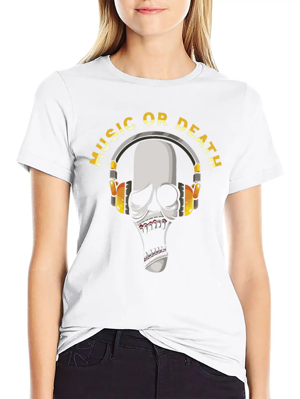Music Or Death Breathable Soft Cotton T-Shirt – Timeless Casual Look