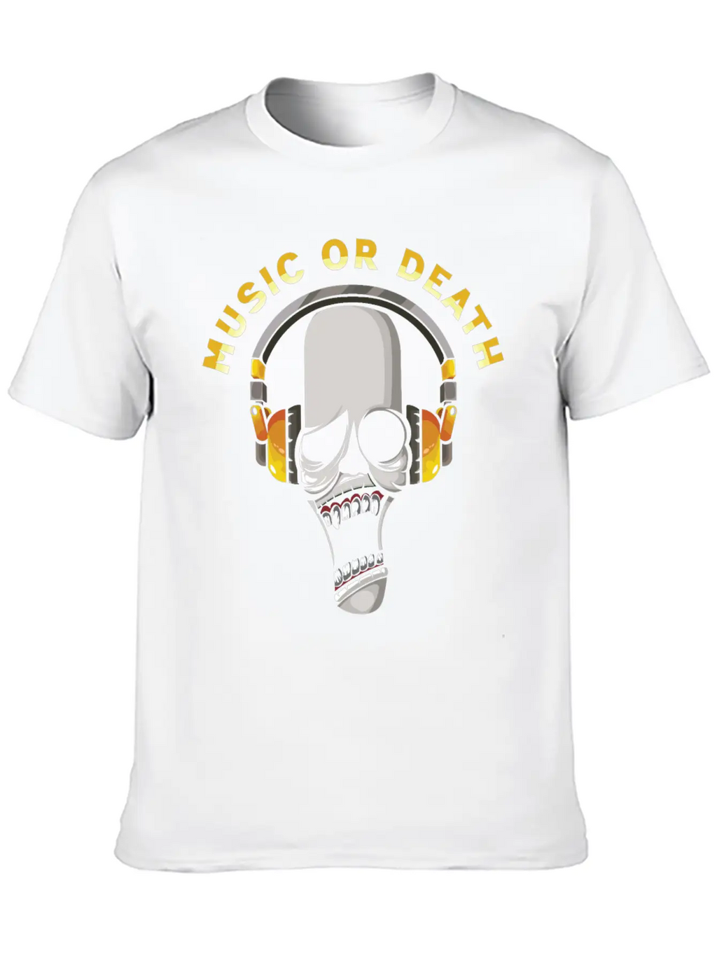 Music Or Death Breathable Soft Cotton T-Shirt – Timeless Casual Look