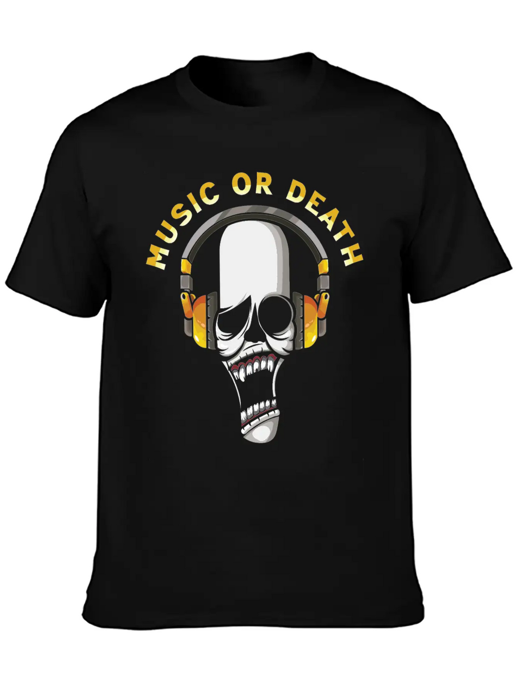 Music Or Death Breathable Soft Cotton T-Shirt – Timeless Casual Look