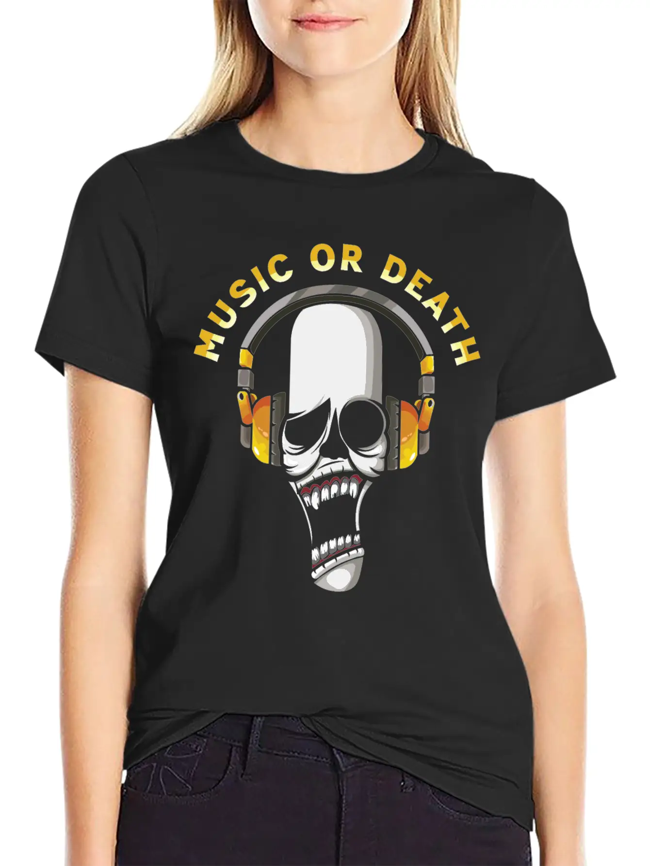 Music Or Death Breathable Soft Cotton T-Shirt – Timeless Casual Look