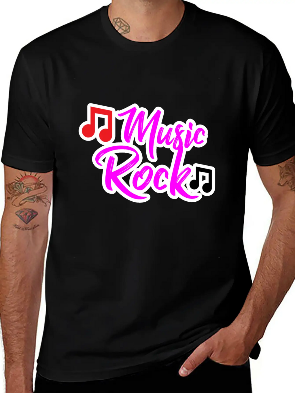 Music Rock Design For All The Music Lovers Relaxed Everyday Tee – Lightweight And Durable Cotton