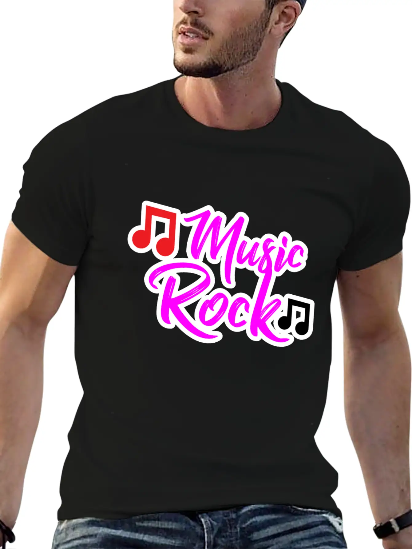 Music Rock Design For All The Music Lovers Relaxed Everyday Tee – Lightweight And Durable Cotton