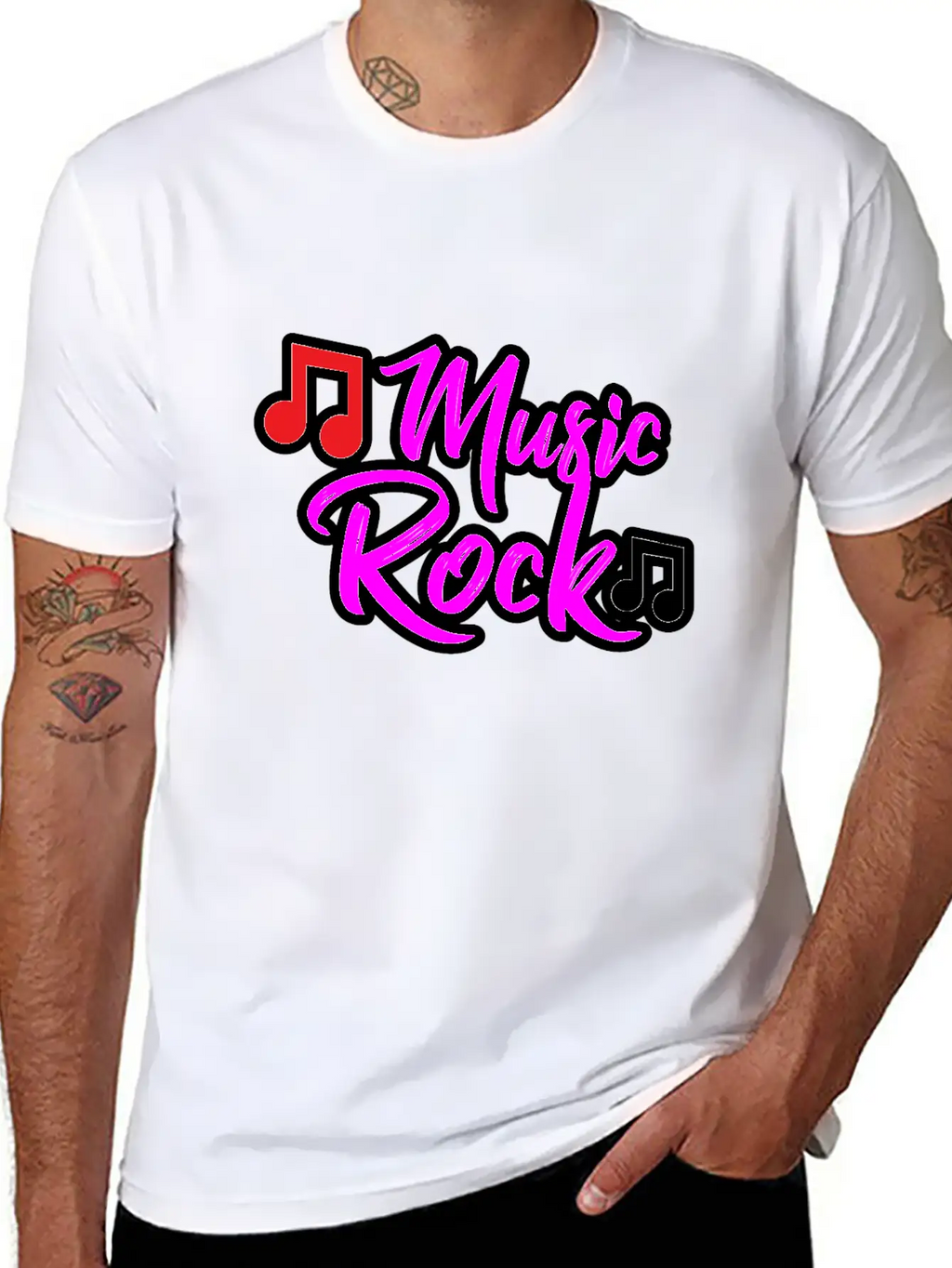 Music Rock Design For All The Music Lovers Relaxed Everyday Tee – Lightweight And Durable Cotton