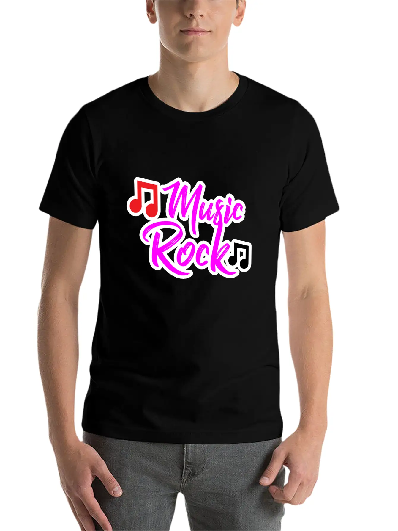 Music Rock Design For All The Music Lovers Relaxed Everyday Tee – Lightweight And Durable Cotton