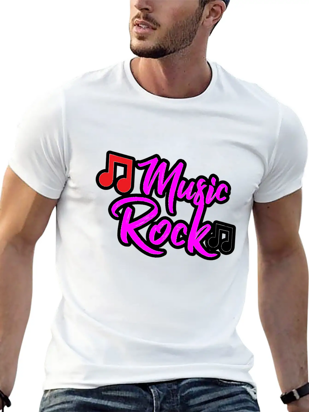 Music Rock Design For All The Music Lovers Relaxed Everyday Tee – Lightweight And Durable Cotton