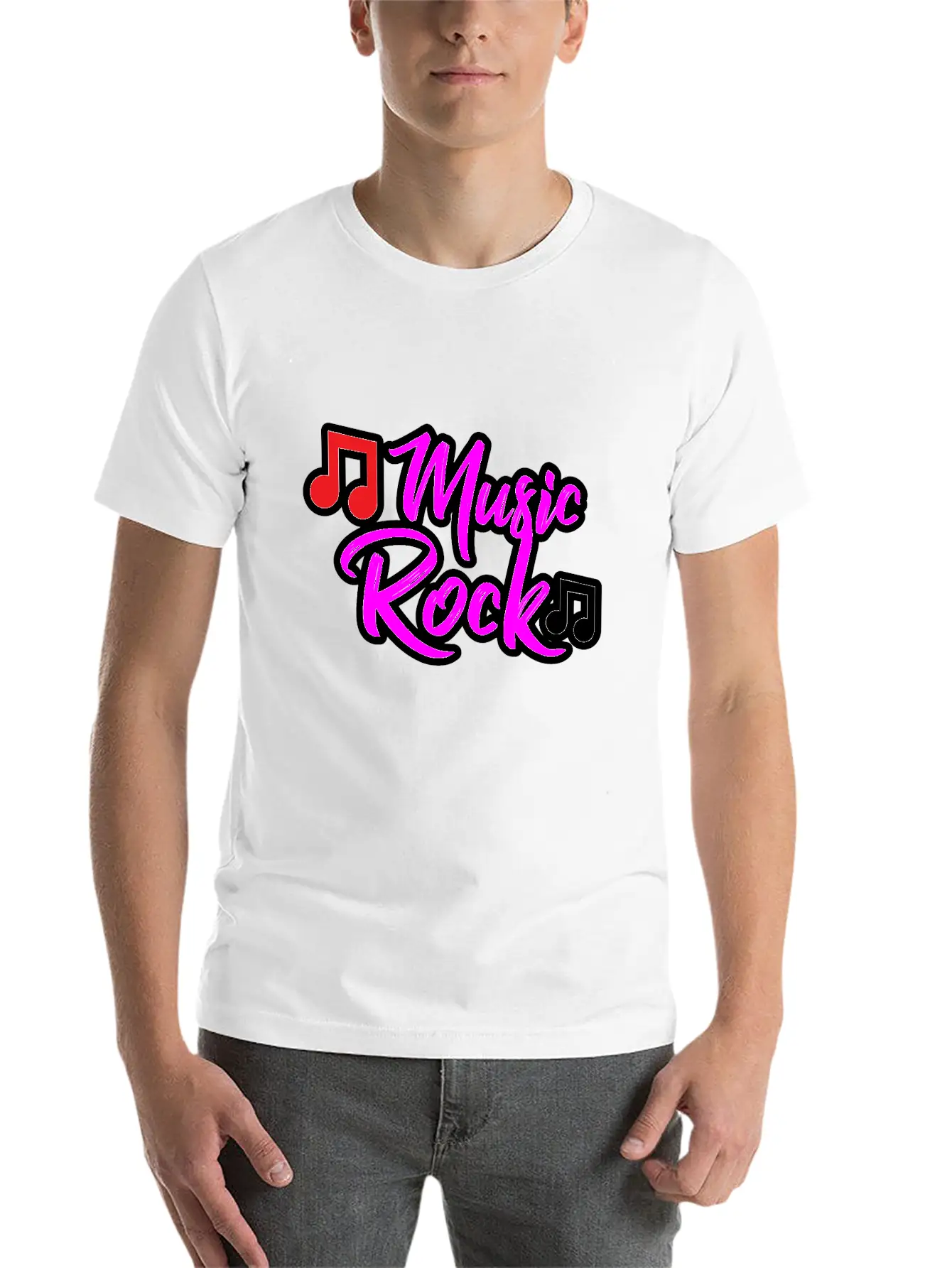 Music Rock Design For All The Music Lovers Relaxed Everyday Tee – Lightweight And Durable Cotton