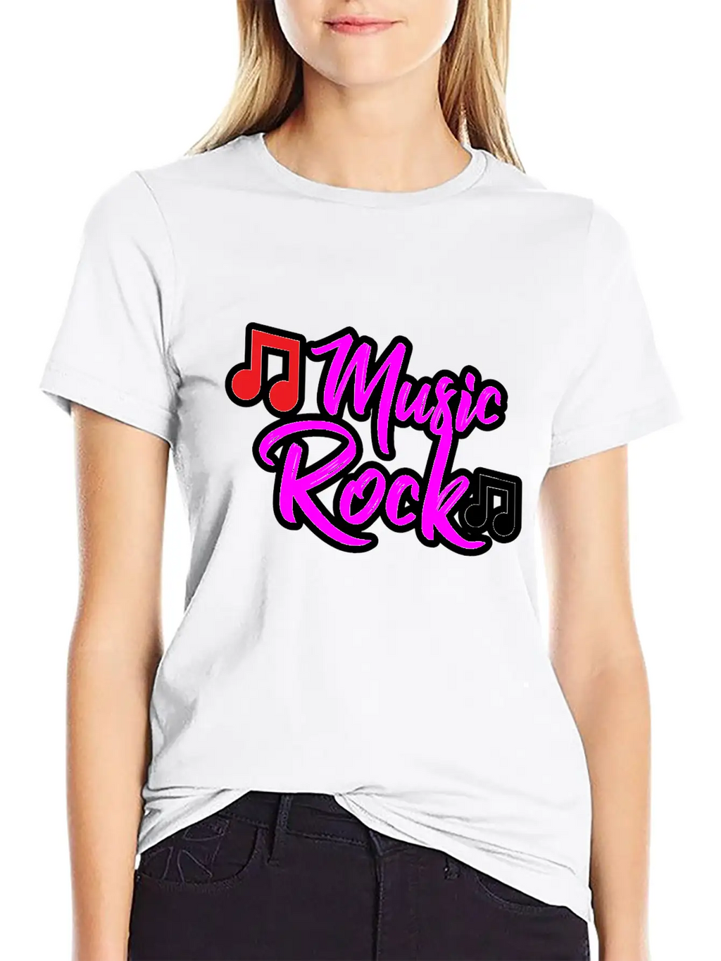 Music Rock Design For All The Music Lovers Relaxed Everyday Tee – Lightweight And Durable Cotton