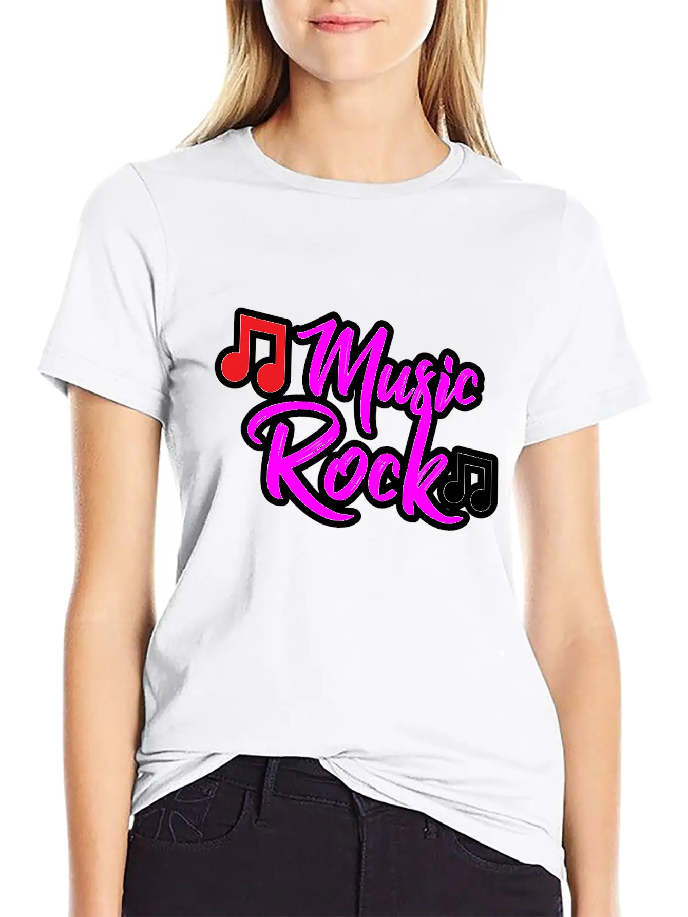 Music Rock Design For All The Music Lovers Relaxed Everyday Tee – Lightweight And Durable Cotton