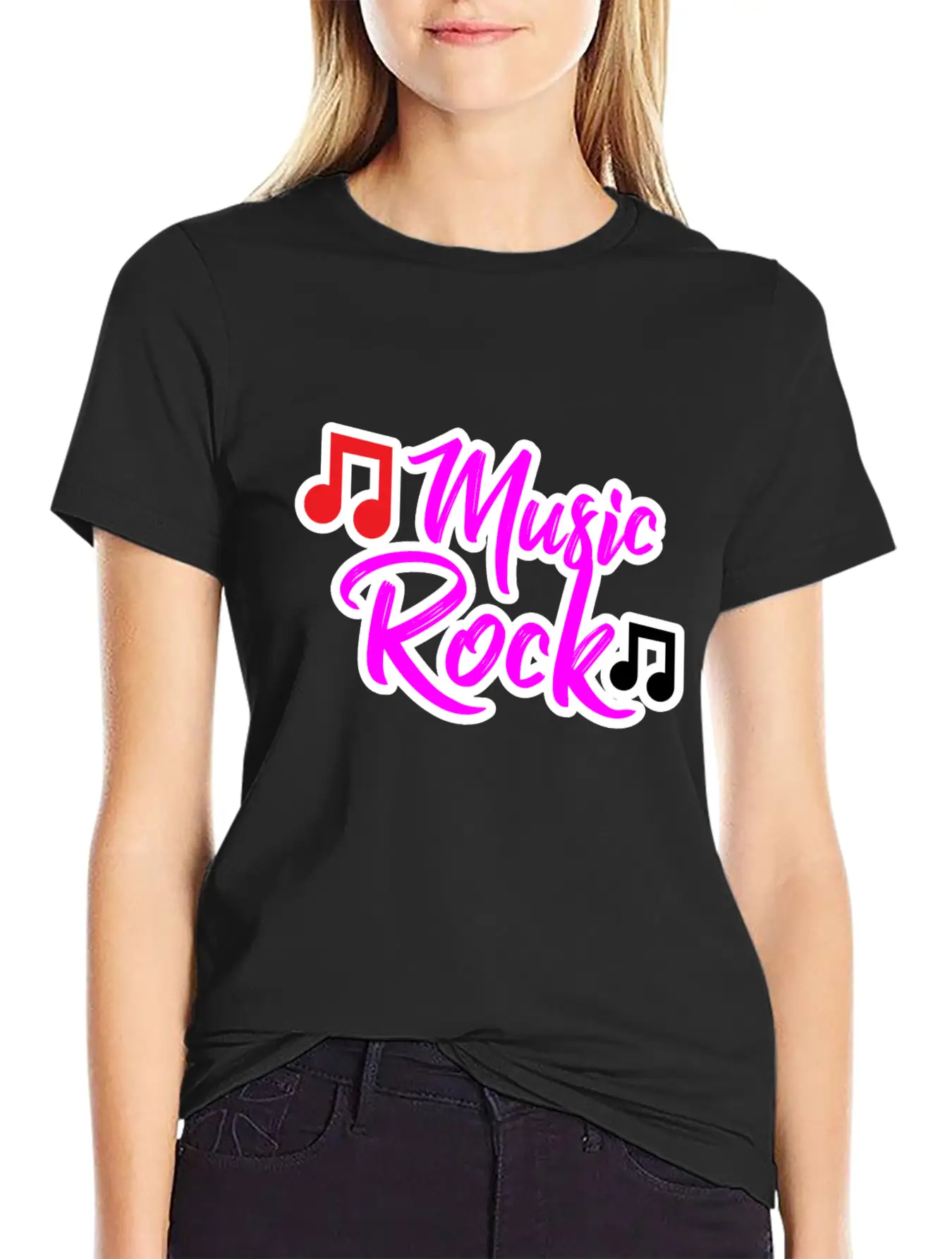 Music Rock Design For All The Music Lovers Relaxed Everyday Tee – Lightweight And Durable Cotton