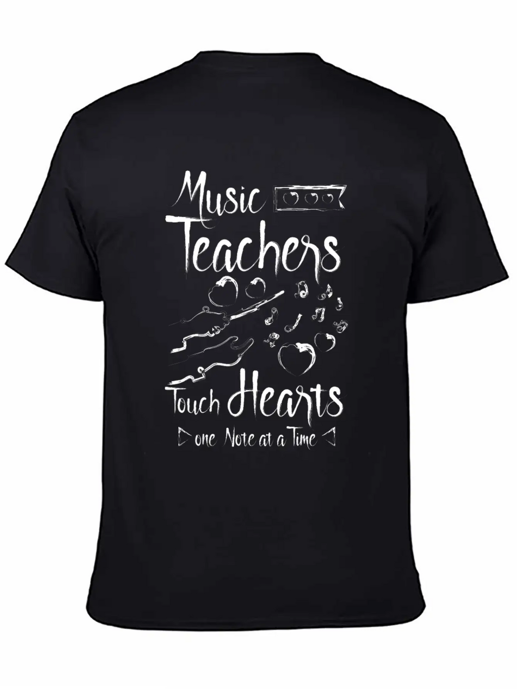 Music Teachers Touch Hearts One Note At A Time Breathable Graphic T-Shirt – Perfect For Casual Days