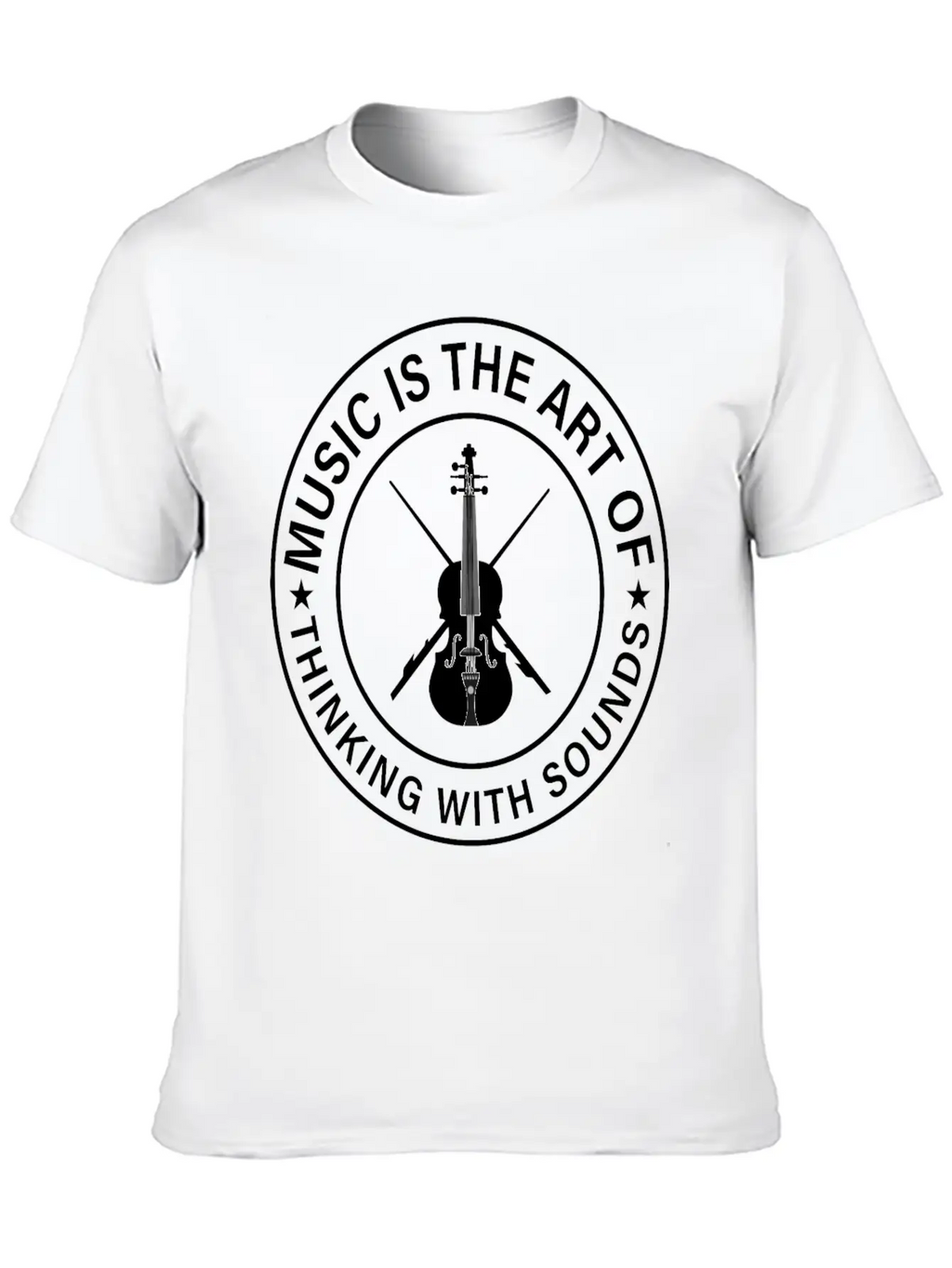 Music The Art Of Thinking In Tones Sounds Thinking Basic Graphic T-Shirt – Daily Comfort In Soft Cotton