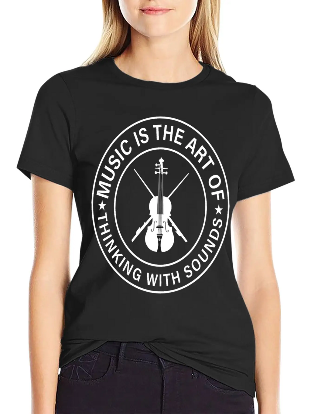 Music The Art Of Thinking In Tones Sounds Thinking Basic Graphic T-Shirt – Daily Comfort In Soft Cotton