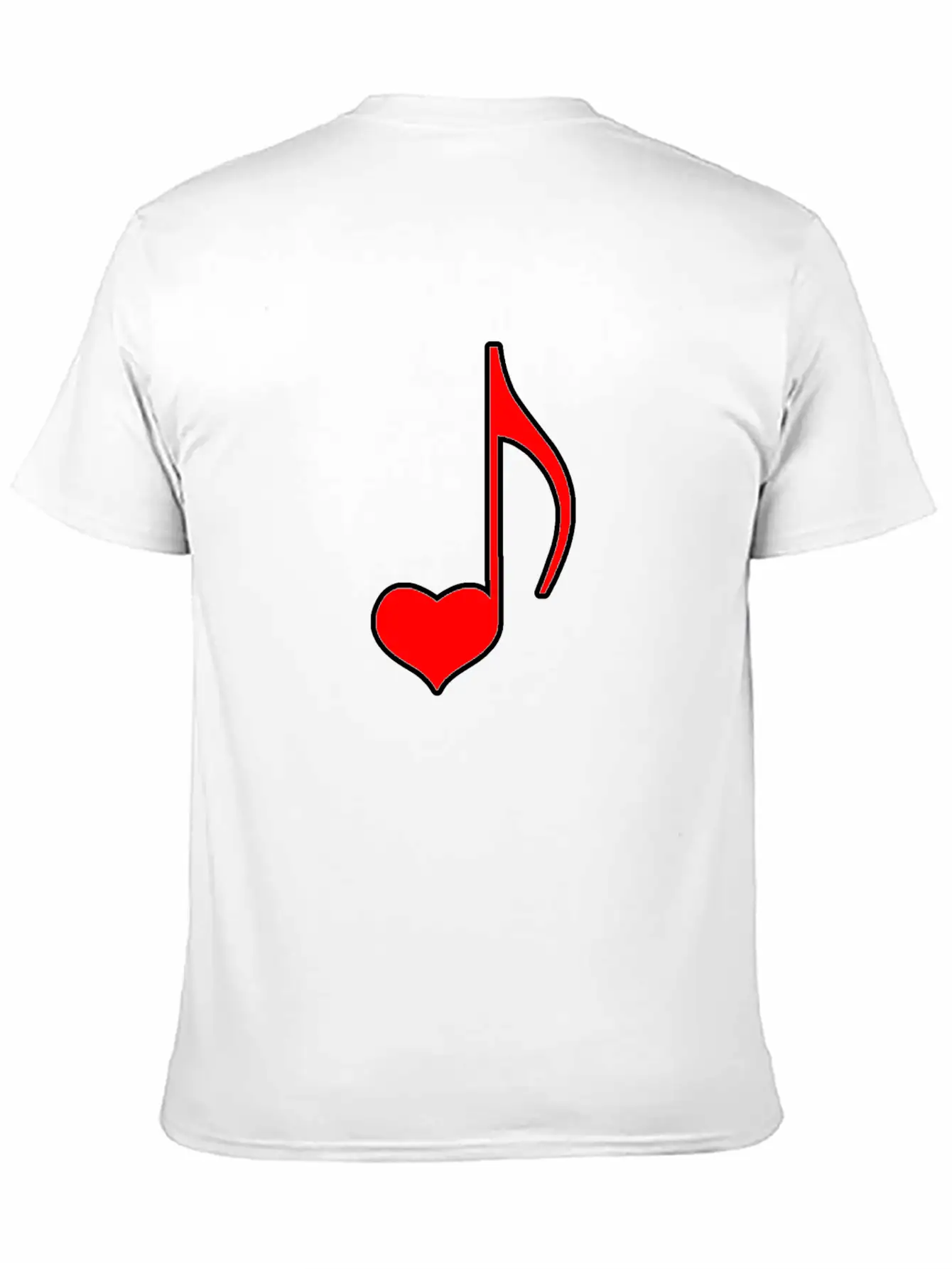 Musical Note With Heart Gift Relaxed Everyday Tee – Lightweight And Durable Cotton