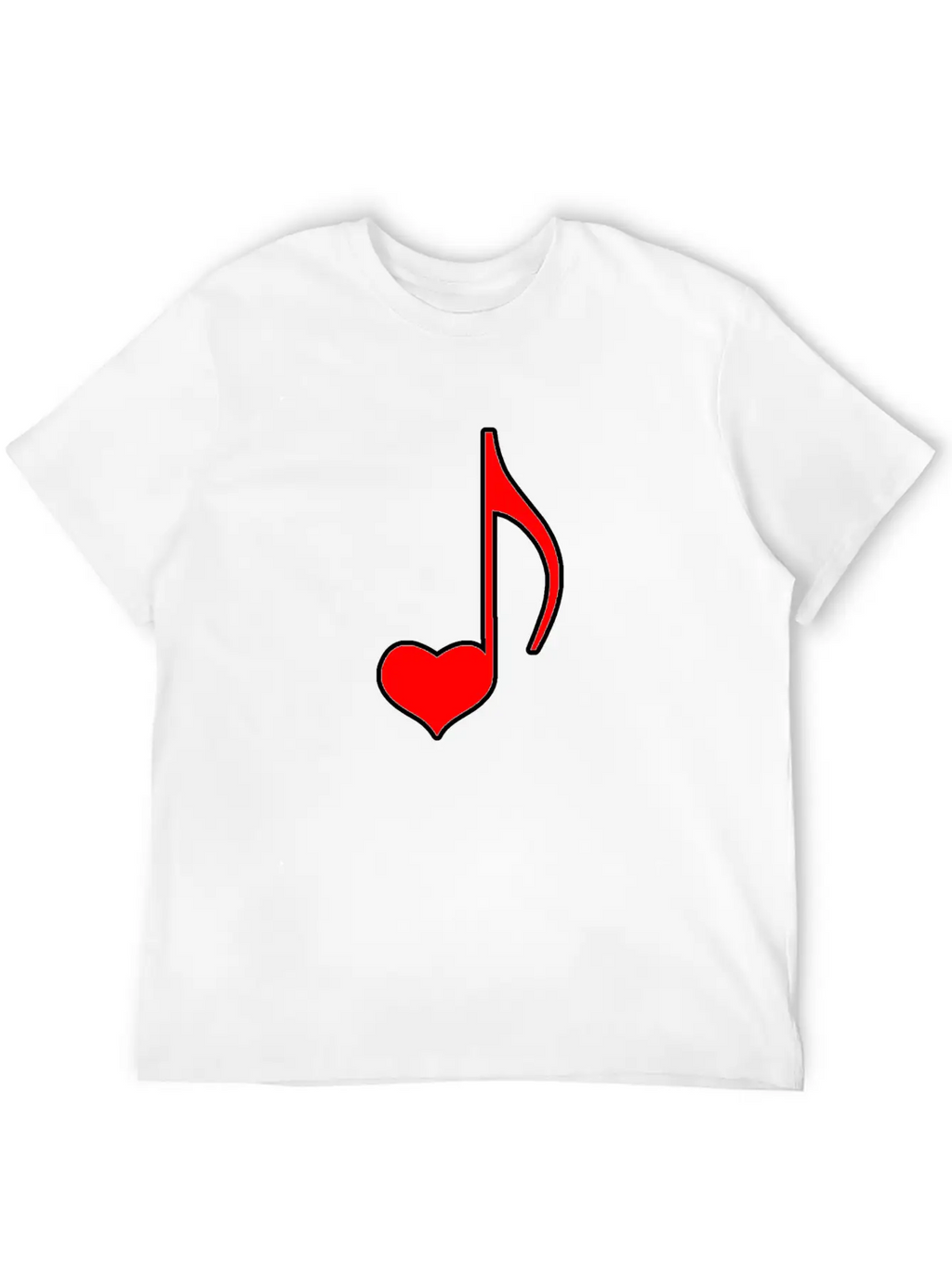 Musical Note With Heart Gift Relaxed Everyday Tee – Lightweight And Durable Cotton