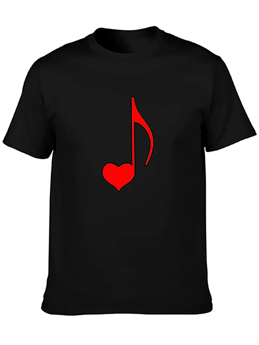 Musical Note With Heart Gift Relaxed Everyday Tee – Lightweight And Durable Cotton