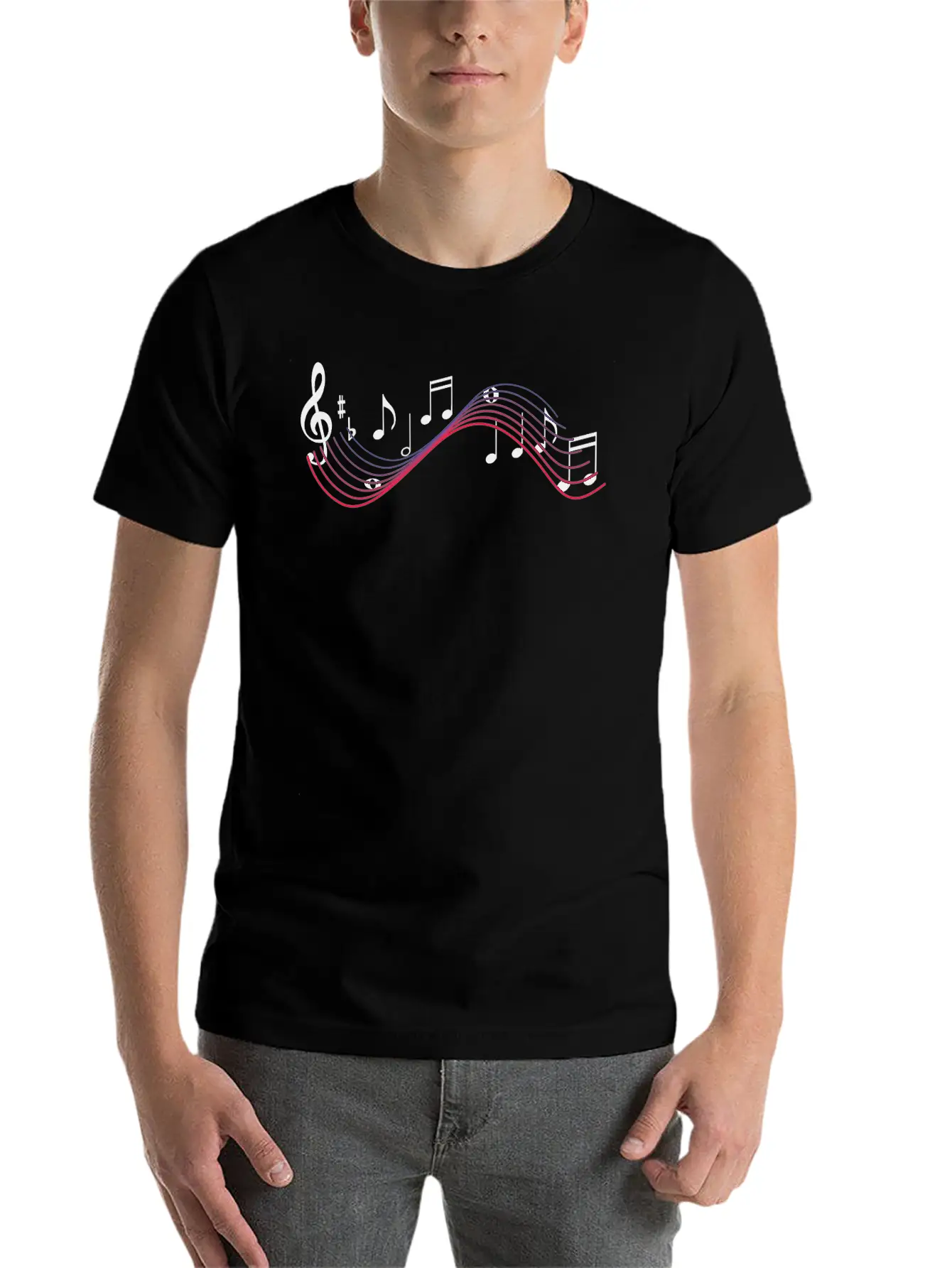 Musical Notes Timeless Short Sleeve Tee – Comfy And Minimalist Design