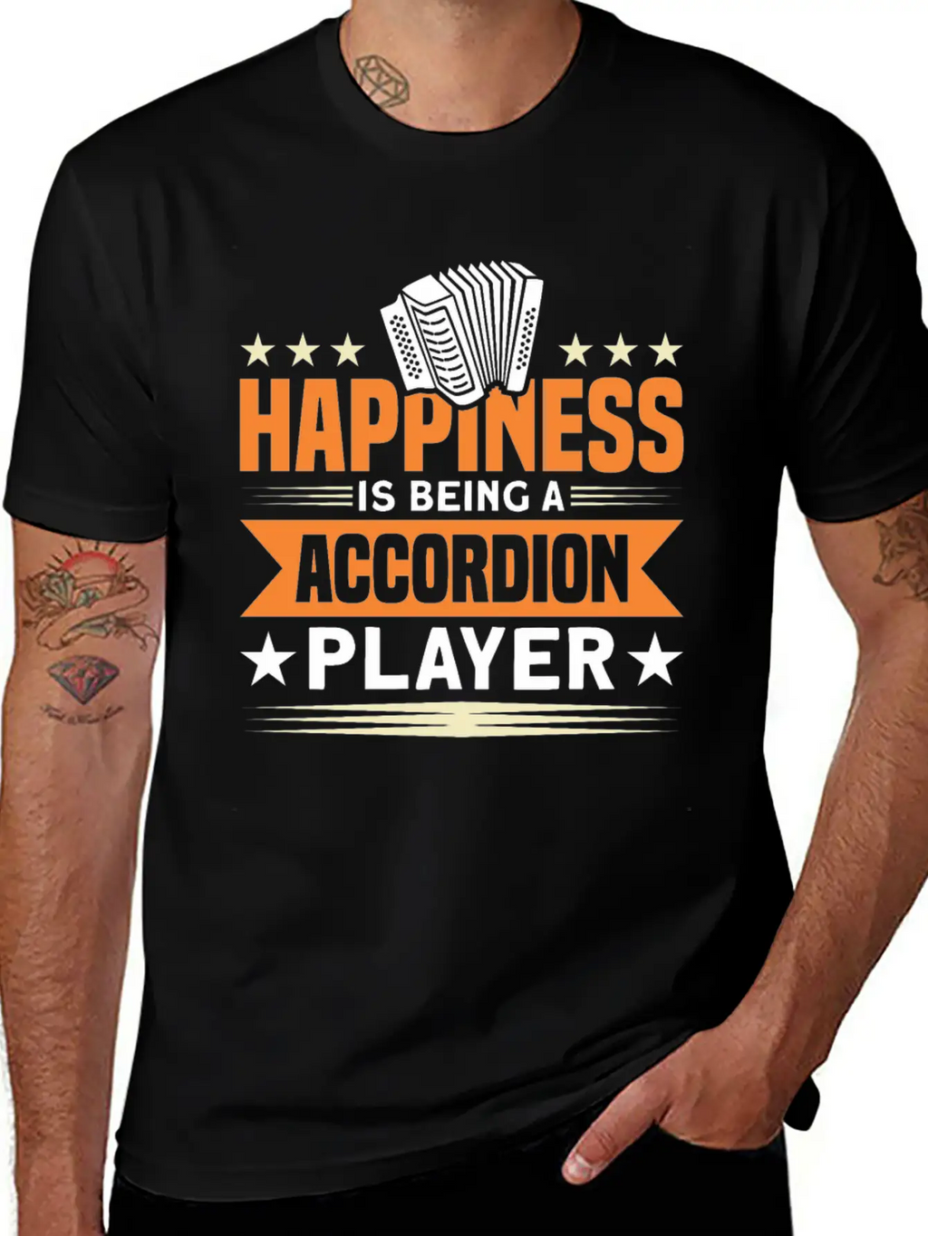 Musician Accordeon Accordion Gift Stylish Everyday T-Shirt – Unisex Basic Cotton Tee
