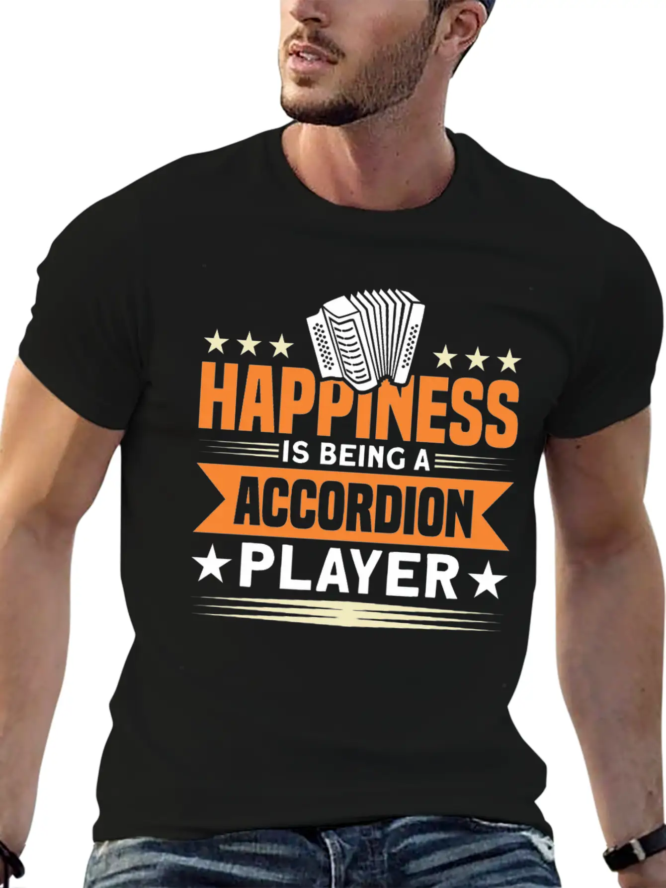 Musician Accordeon Accordion Gift Stylish Everyday T-Shirt – Unisex Basic Cotton Tee