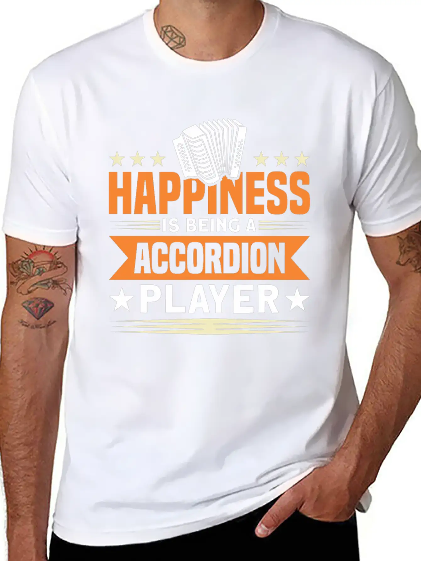Musician Accordeon Accordion Gift Stylish Everyday T-Shirt – Unisex Basic Cotton Tee