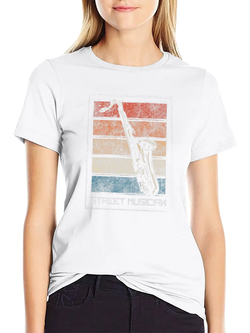 Musician Street Creative Band Stylish Everyday T-Shirt – Unisex Basic Cotton Tee