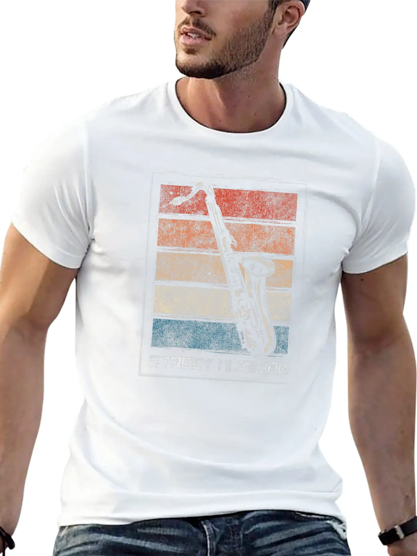 Musician Street Creative Band Stylish Everyday T-Shirt – Unisex Basic Cotton Tee