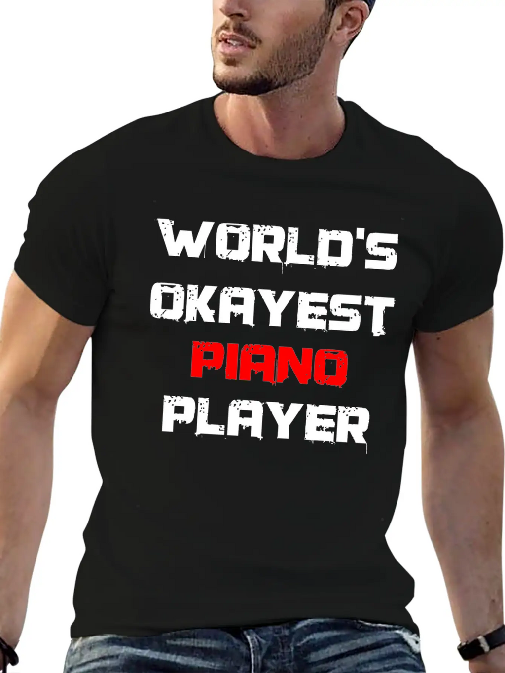 Musics Choir Board Singing Notes Organ Keyboard Modern Fit Casual T-Shirt – Clean And Versatile Design