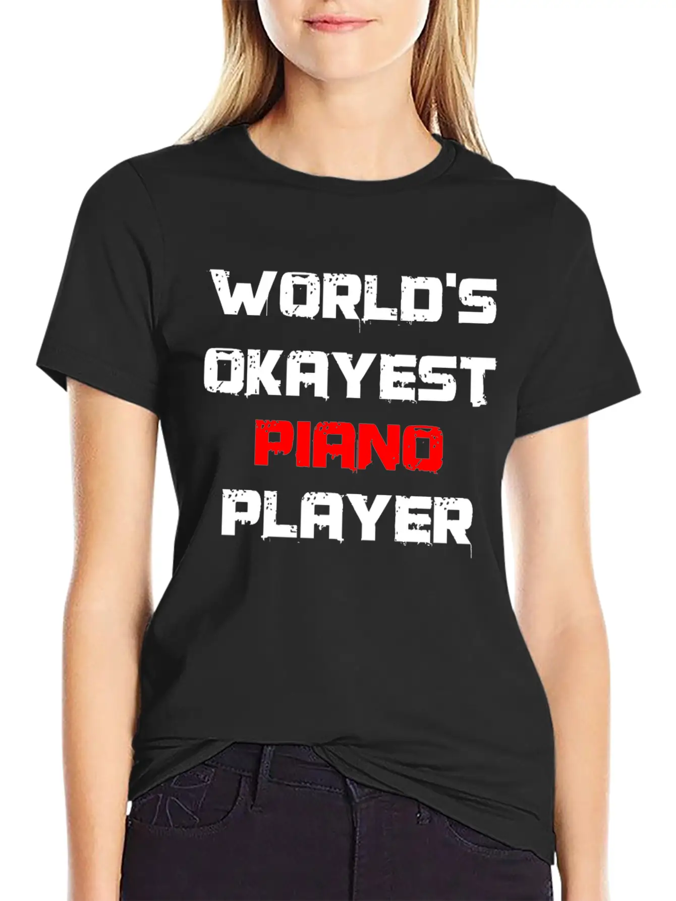 Musics Choir Board Singing Notes Organ Keyboard Modern Fit Casual T-Shirt – Clean And Versatile Design