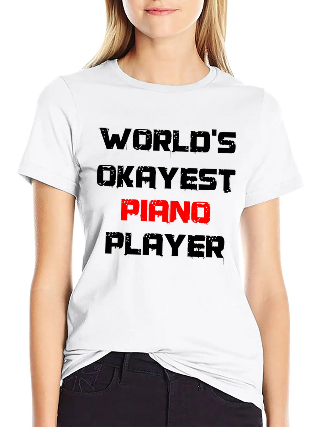 Musics Choir Board Singing Notes Organ Keyboard Modern Fit Casual T-Shirt – Clean And Versatile Design