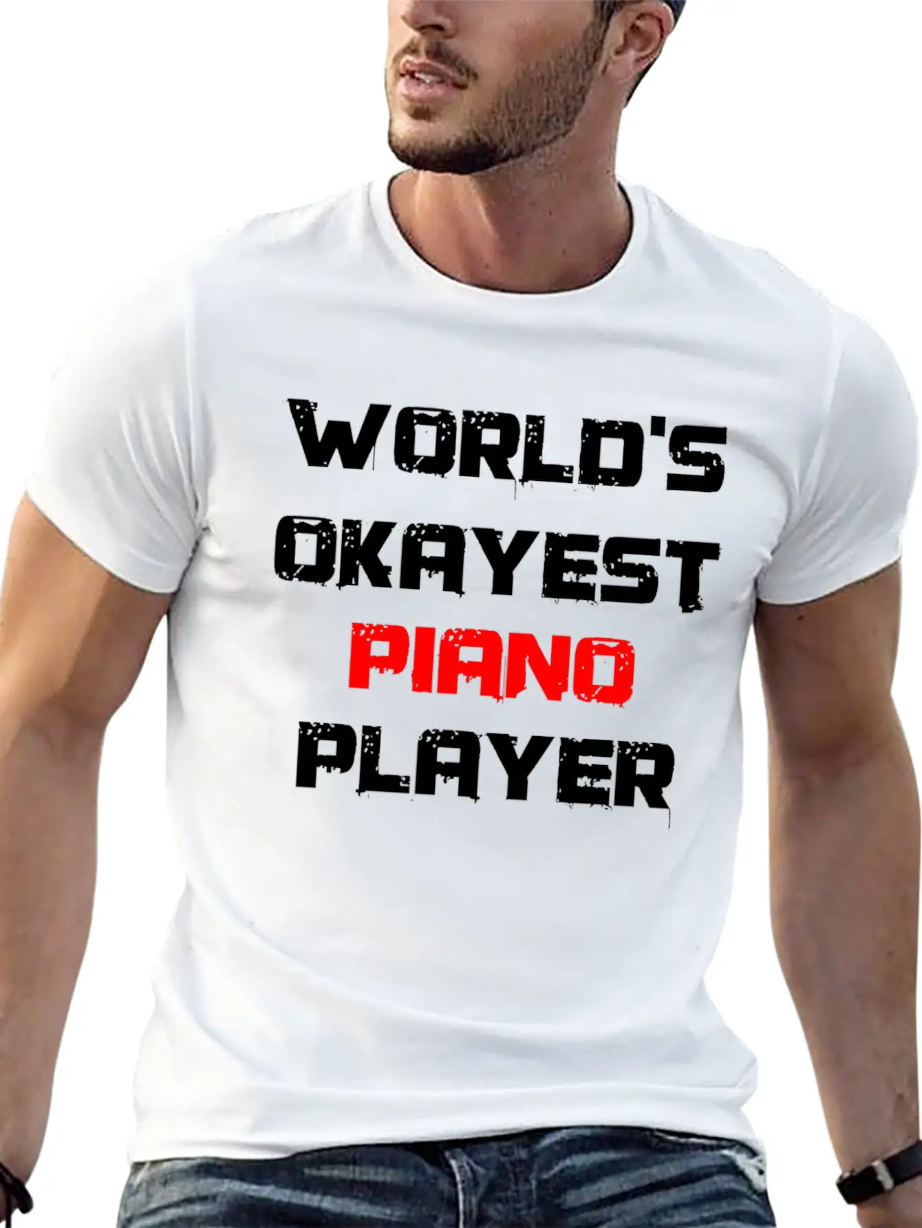 Musics Choir Board Singing Notes Organ Keyboard Modern Fit Casual T-Shirt – Clean And Versatile Design