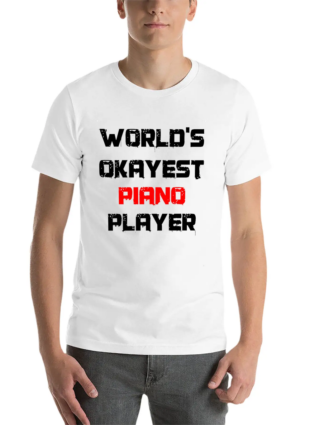 Musics Choir Board Singing Notes Organ Keyboard Modern Fit Casual T-Shirt – Clean And Versatile Design