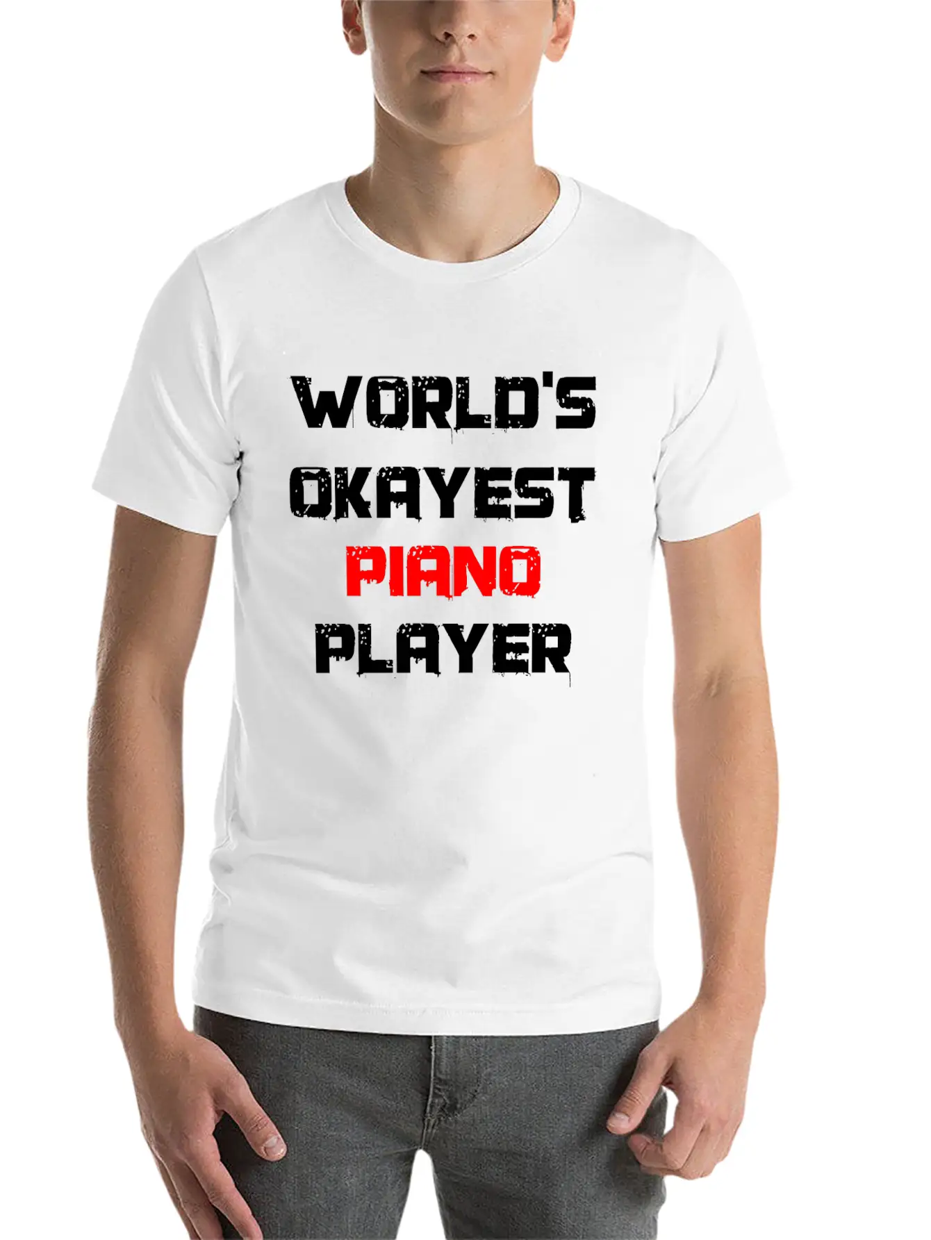 Musics Choir Board Singing Notes Organ Keyboard Modern Fit Casual T-Shirt – Clean And Versatile Design