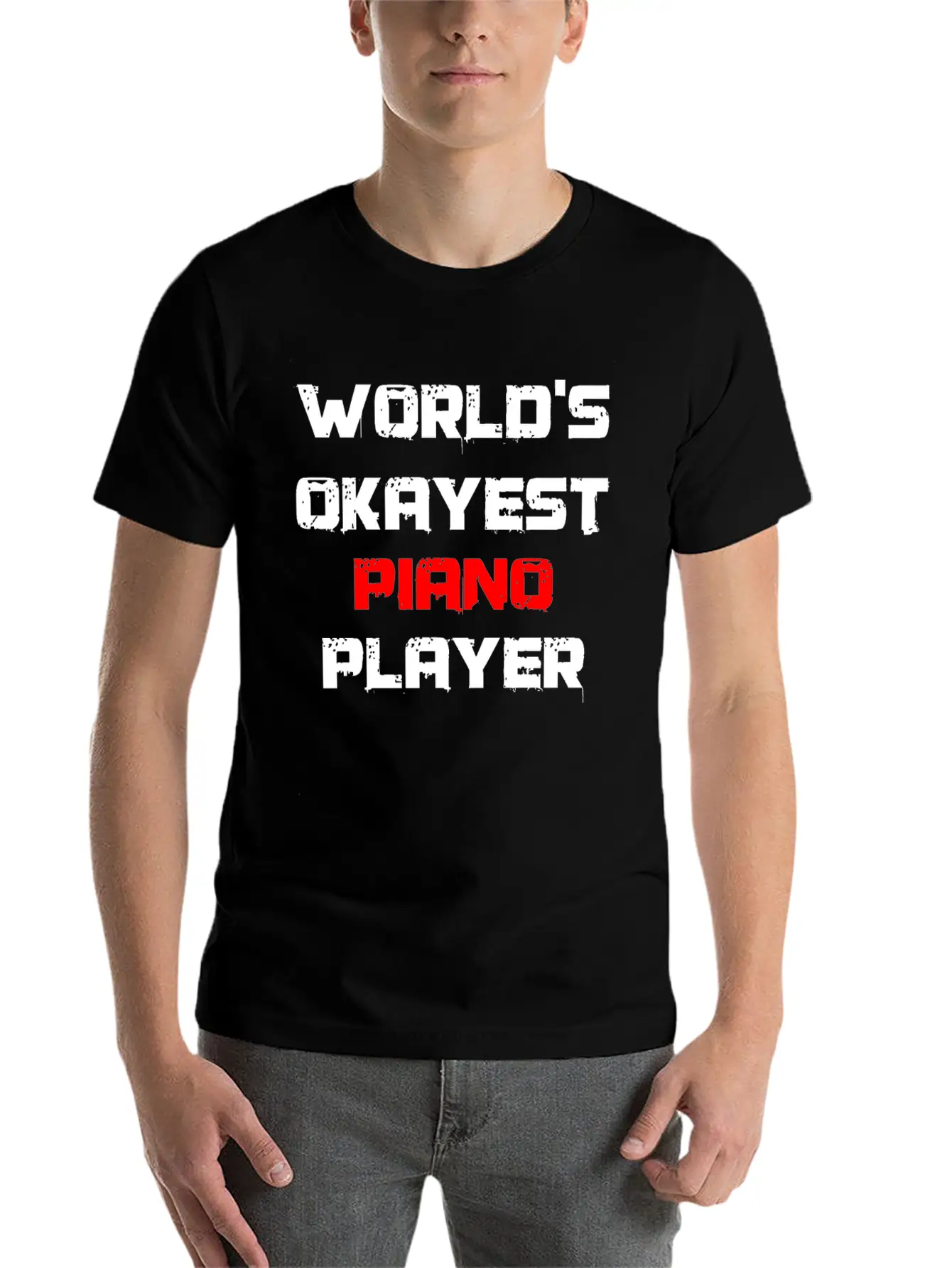 Musics Choir Board Singing Notes Organ Keyboard Modern Fit Casual T-Shirt – Clean And Versatile Design