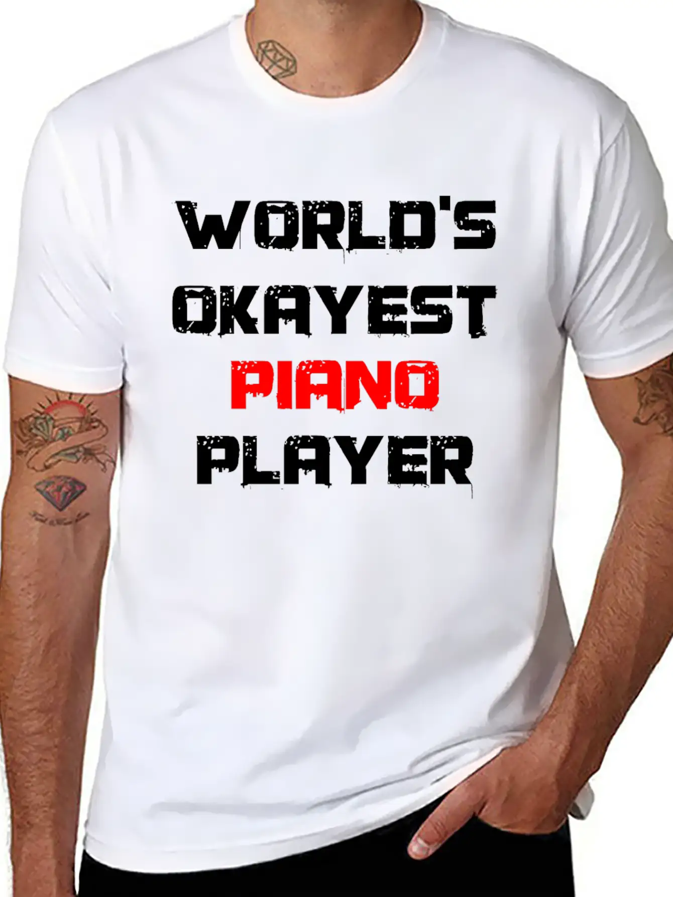 Musics Choir Board Singing Notes Organ Keyboard Modern Fit Casual T-Shirt – Clean And Versatile Design