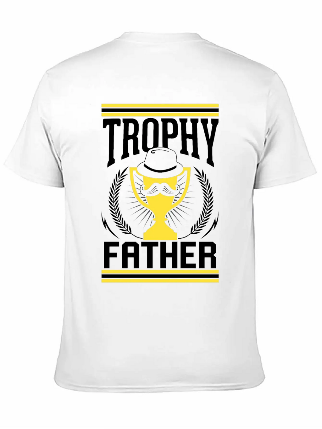 Mustache Trophy Father Award Best Dad Bearded Breathable Soft Cotton T-Shirt – Timeless Casual Look