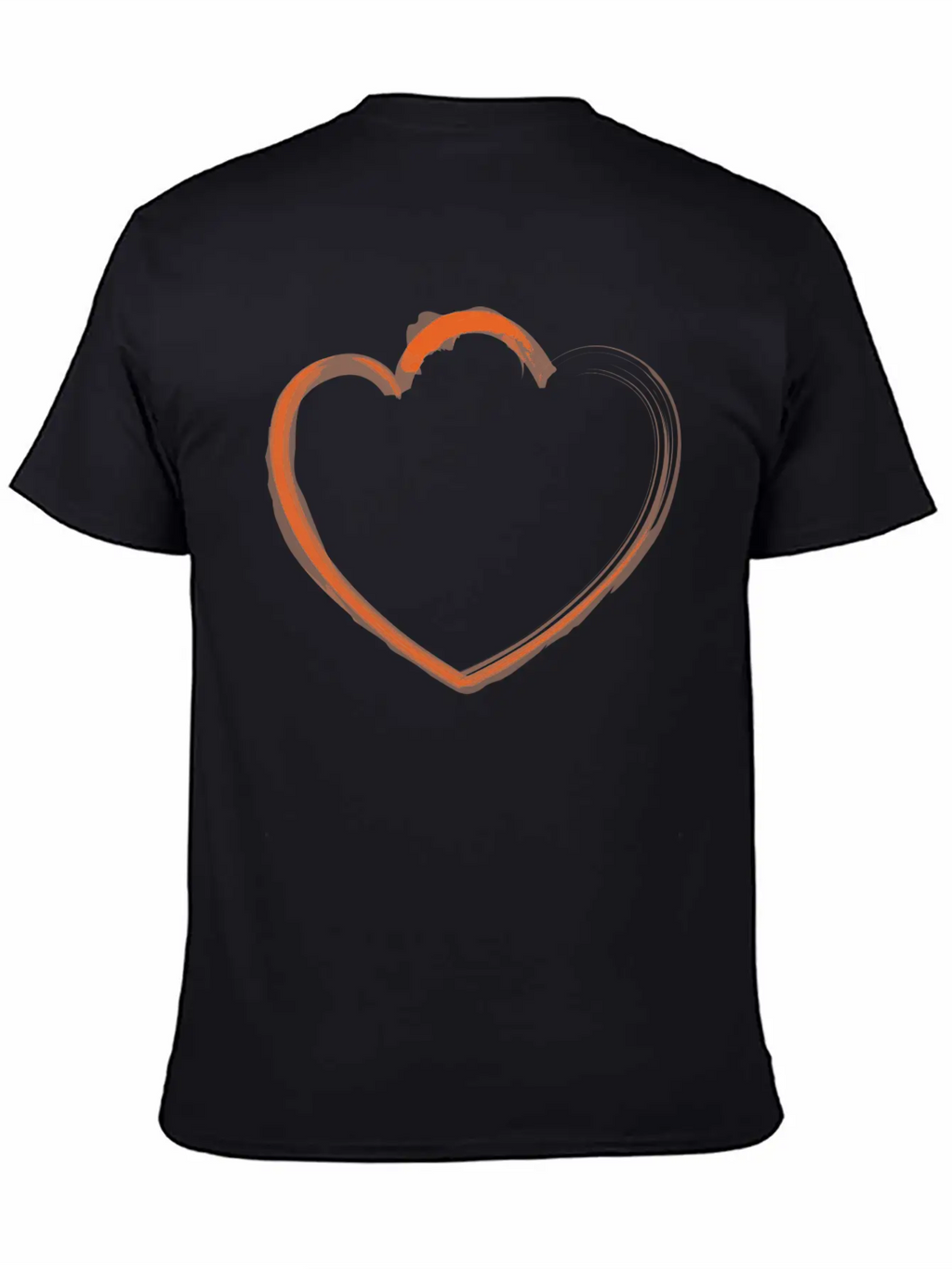 Mutant Heart Orange Modern Fit Casual T-Shirt – Clean And Versatile Design