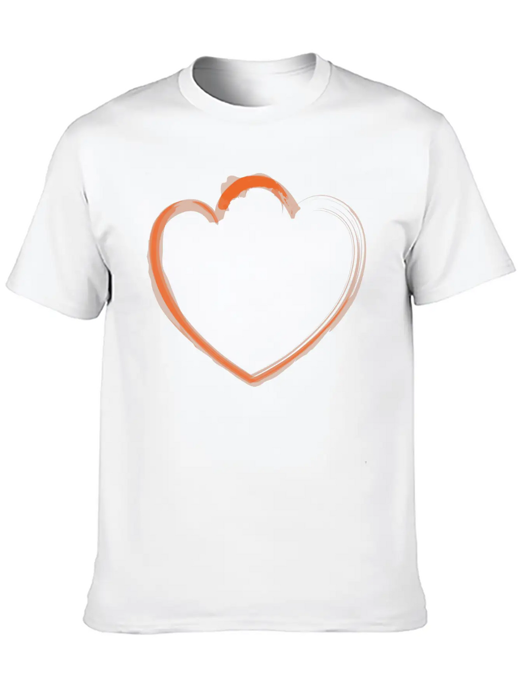Mutant Heart Orange Modern Fit Casual T-Shirt – Clean And Versatile Design