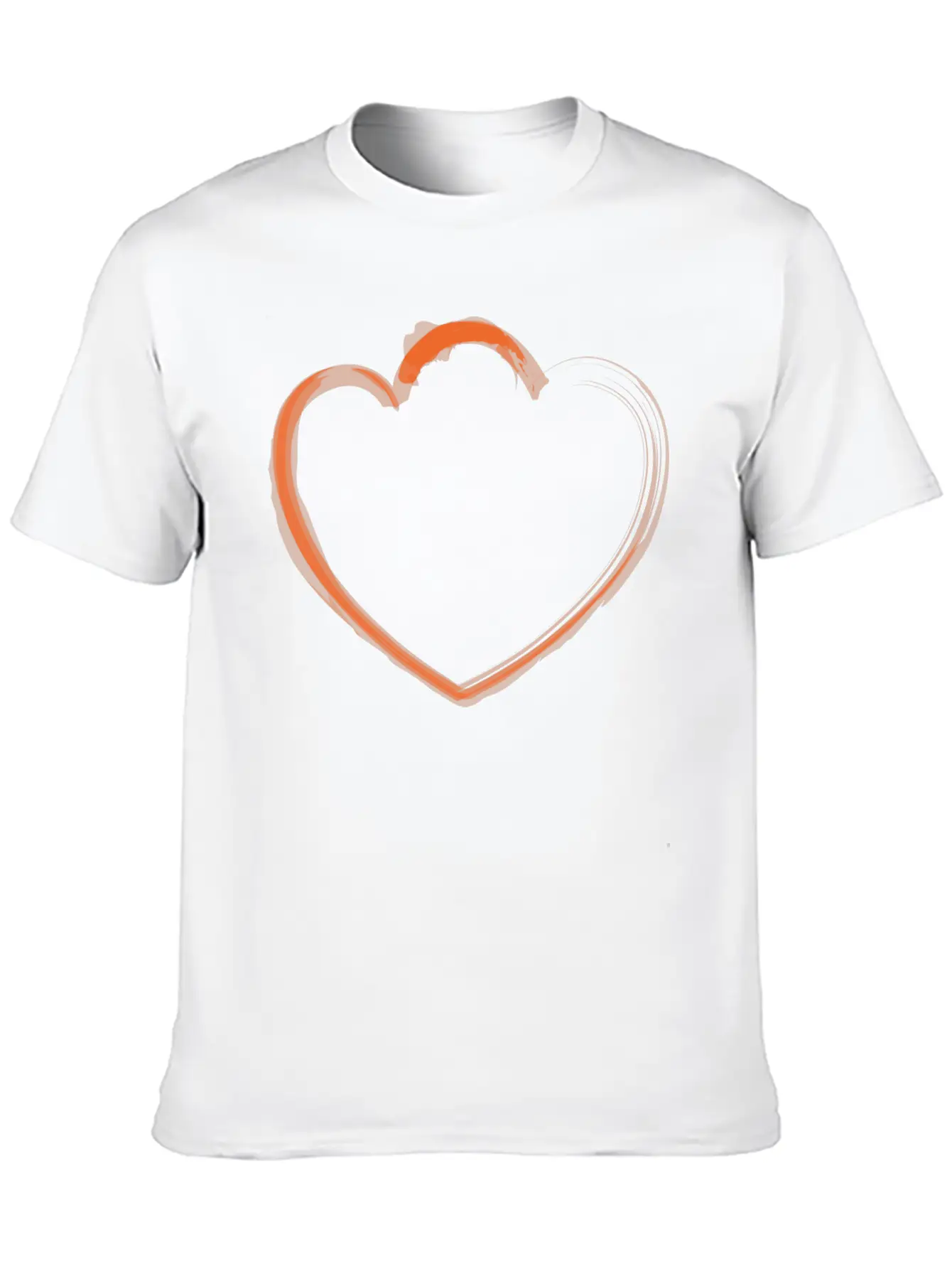 Mutant Heart Orange Modern Fit Casual T-Shirt – Clean And Versatile Design
