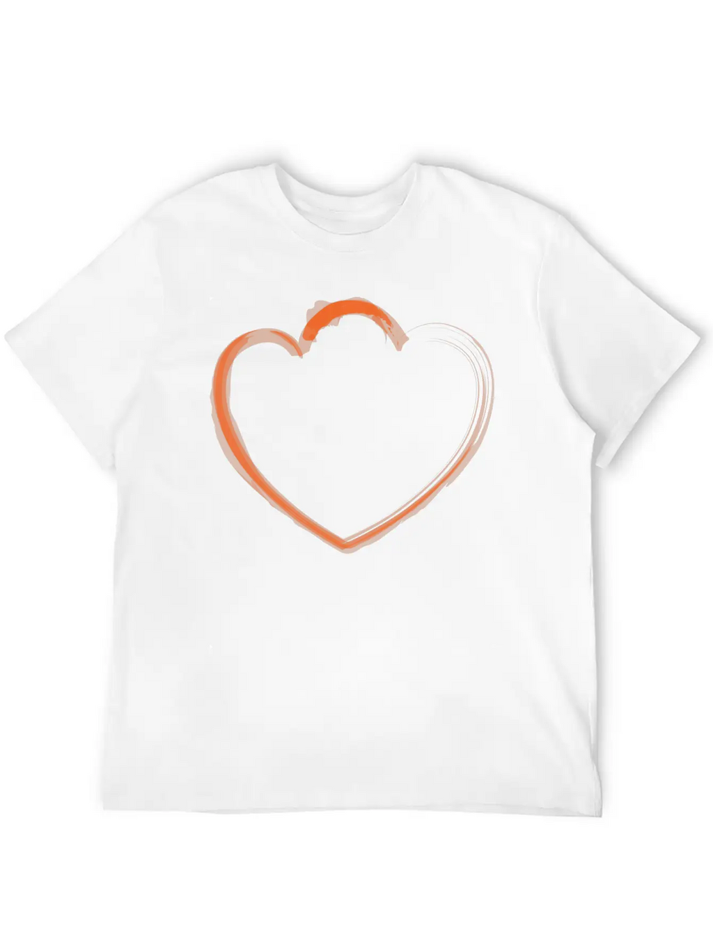 Mutant Heart Orange Modern Fit Casual T-Shirt – Clean And Versatile Design