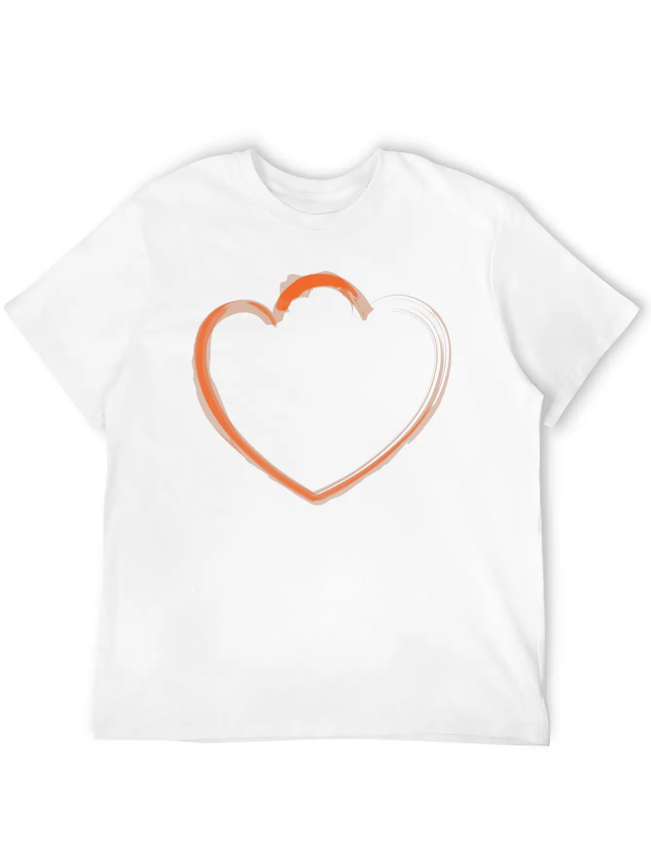 Mutant Heart Orange Modern Fit Casual T-Shirt – Clean And Versatile Design