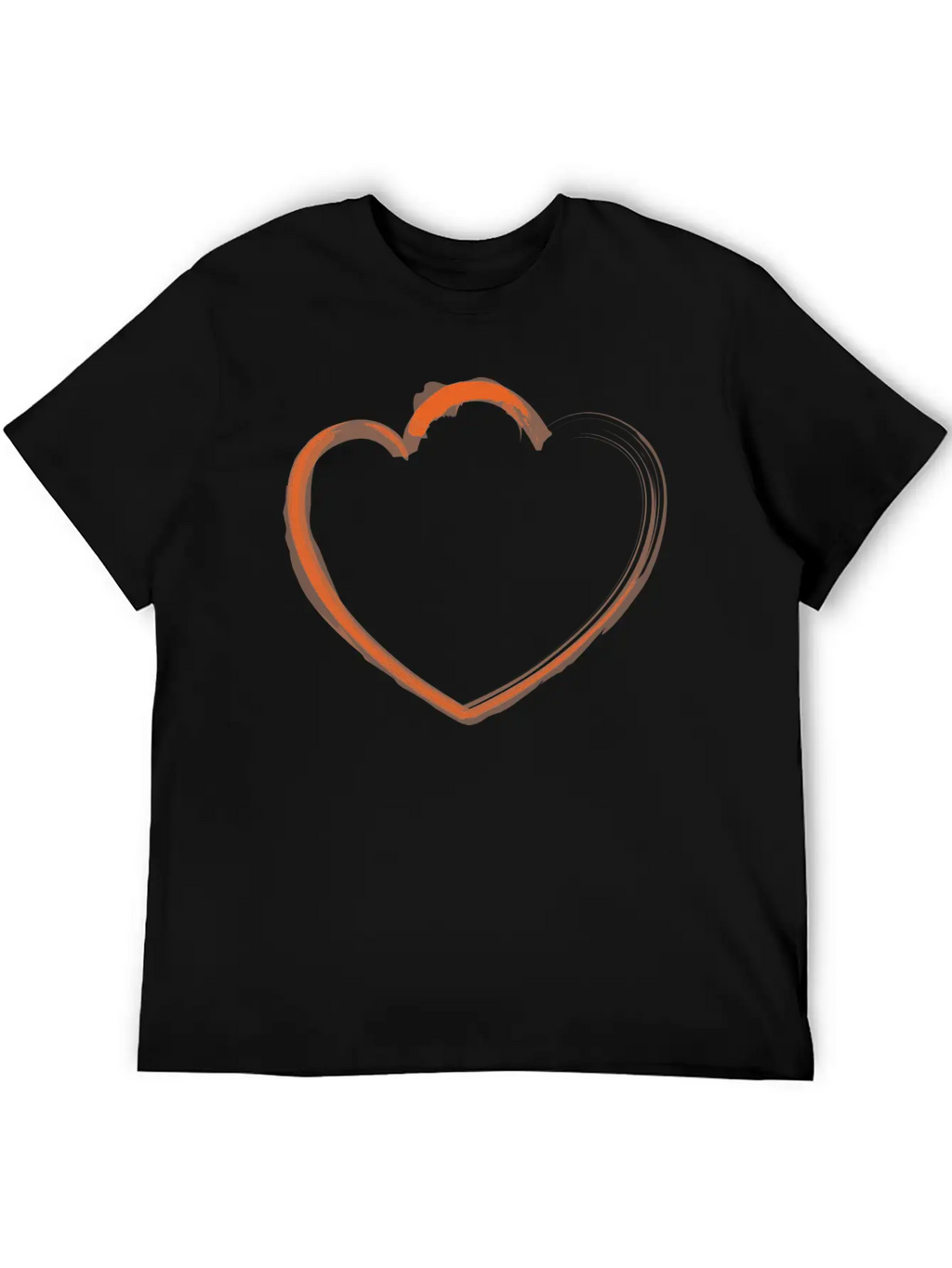 Mutant Heart Orange Modern Fit Casual T-Shirt – Clean And Versatile Design