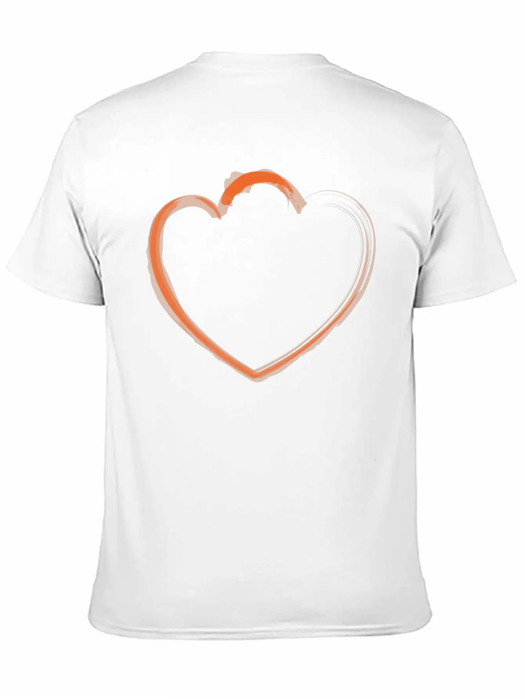 Mutant Heart Orange Modern Fit Casual T-Shirt – Clean And Versatile Design