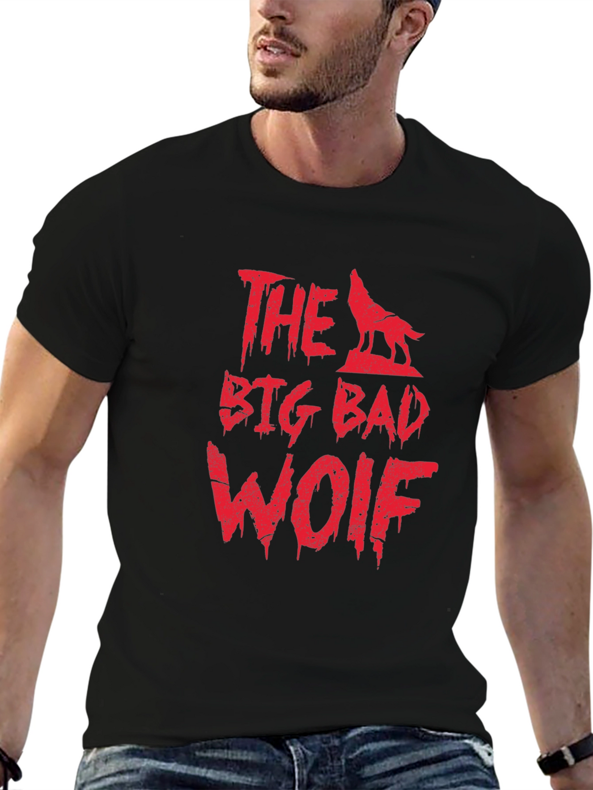 The Big Bad Wolf Graphic Tee - Mens Black T-Shirt