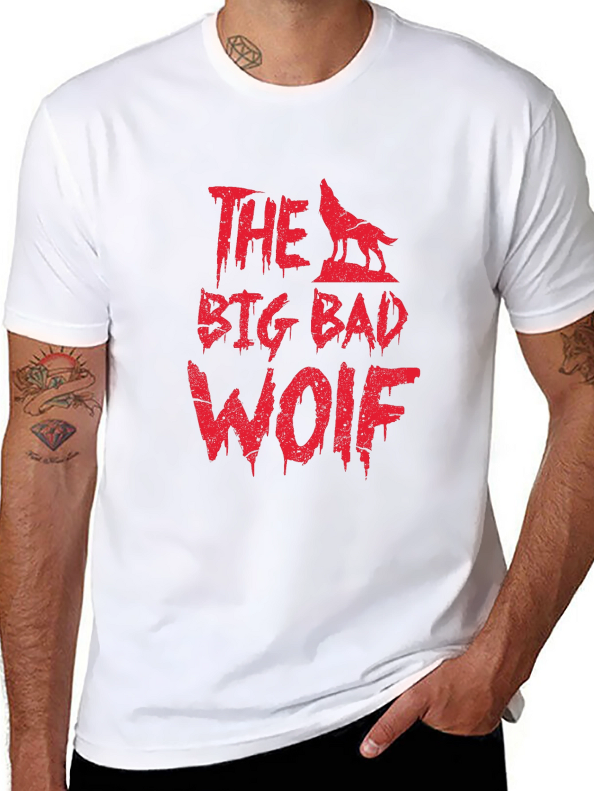 The Big Bad Wolf Graphic Tee - Mens Black T-Shirt