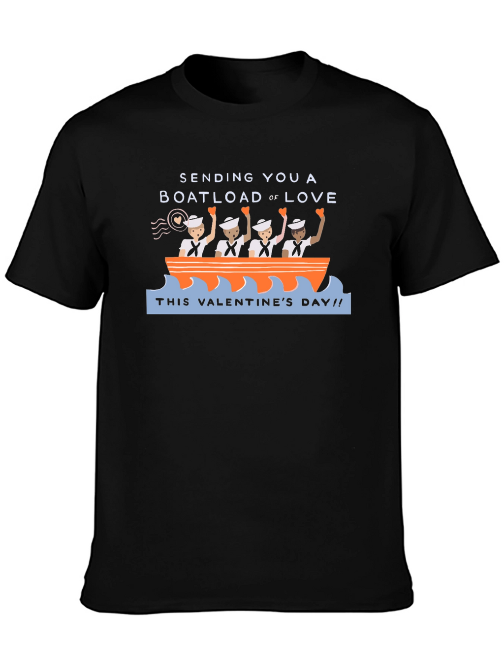 Valentines Day Boatload of Love Graphic T-Shirt